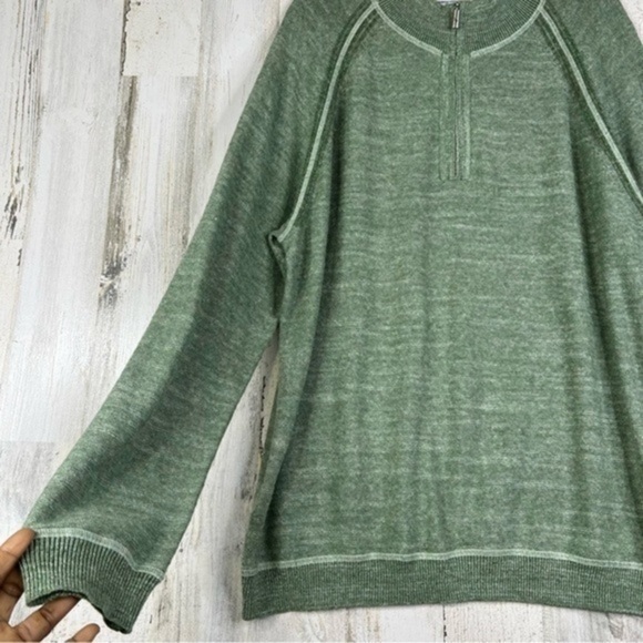 Tommy Bahama Reversible Sweater Mens Size XL Long Sleeves Pullover Shirt 1/4 Zip - Picture 4 of 12